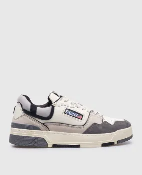 AUTRY CLC logo sneakers in beige leather
