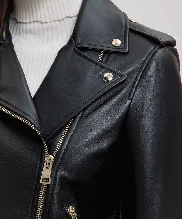 Babe Pay Pls Black leather jacket