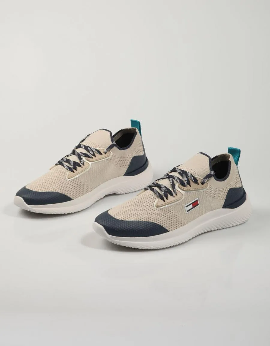  baskets TOMMY HILFIGER Tommy Jeans Alpha Run en Beige 79902