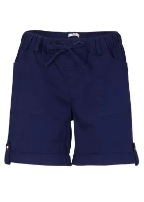 Bermudas de algodón con cinturilla elástica Azul noche