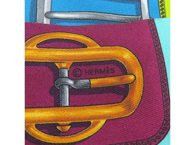 Bufanda Hermès Twilly en azul y púrpura 