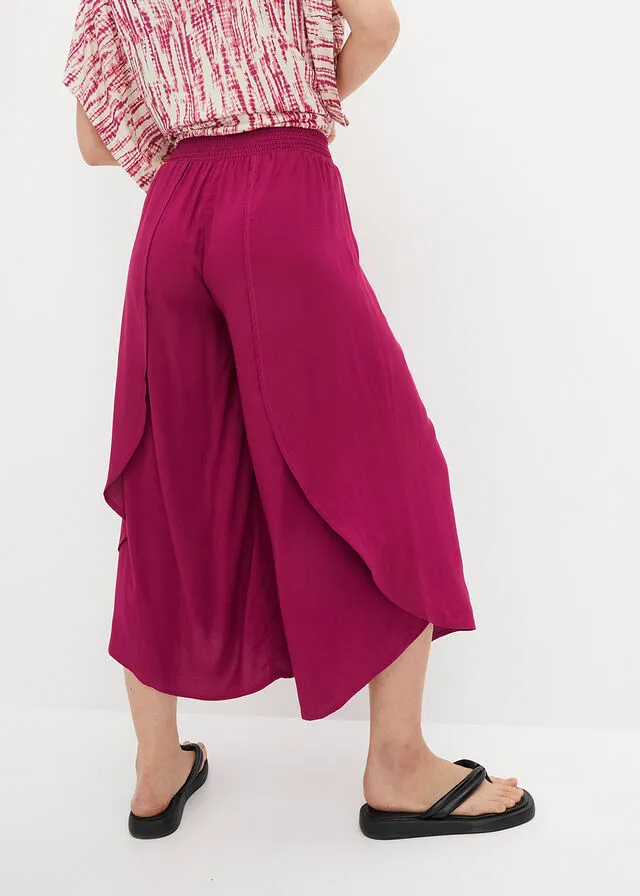 Culotte hasta la pantorrilla con cinturilla cómoda Violeta