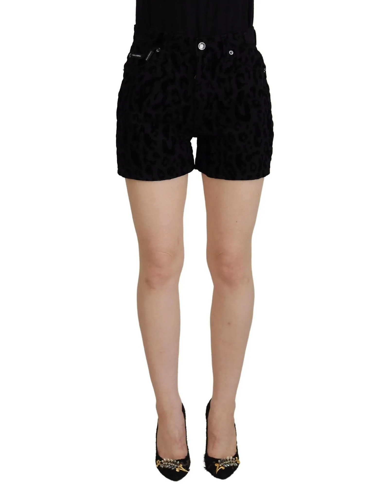 Dolce & Gabbana Mid Waist  Denim Cotton Stretch Shorts