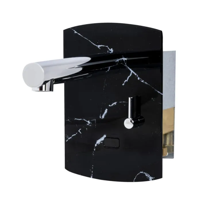 Grifo de lavabo mural mezclador transformador mármol negro Domo Sensia PM Presto