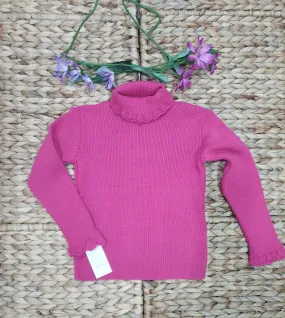 Jersey Cuello Vuelto canalé R440212 fucsia