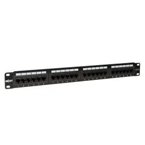 Nexxt Solutions Infrastructure Patch Panel para Montaje en Rack Tablero de Conexiones, Cat6, 24 Puertos, 19