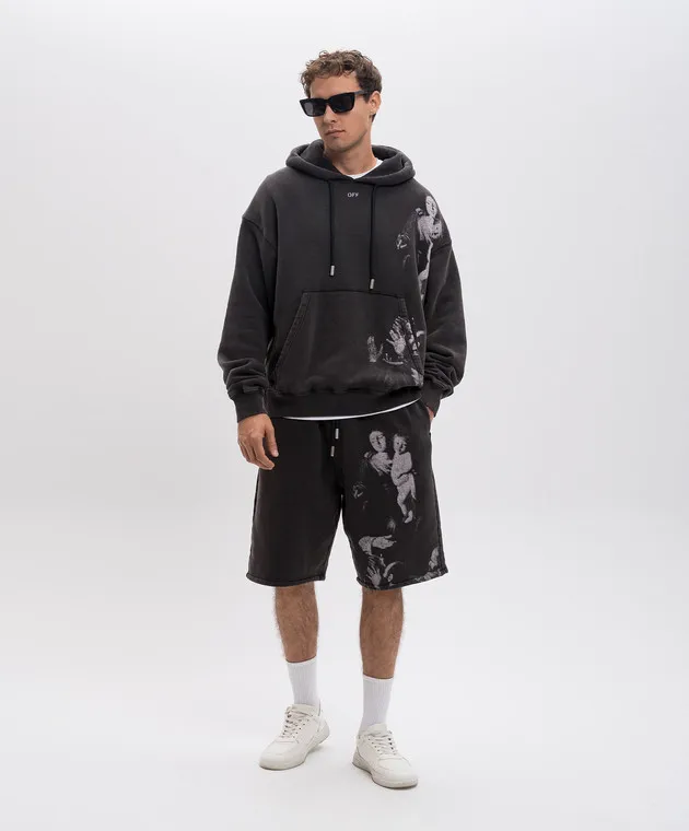 Off-White Blurred Mary gray shorts