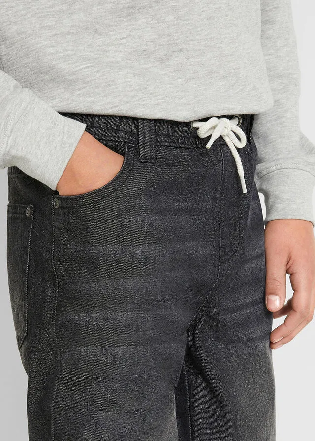 Pantalón con cinturilla elástica denim+denim negro