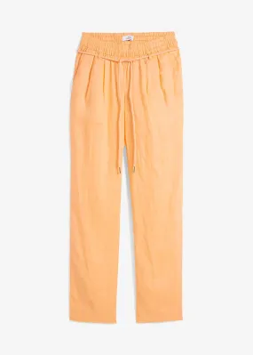 Pantalón con cinturilla elástica Naranja crema