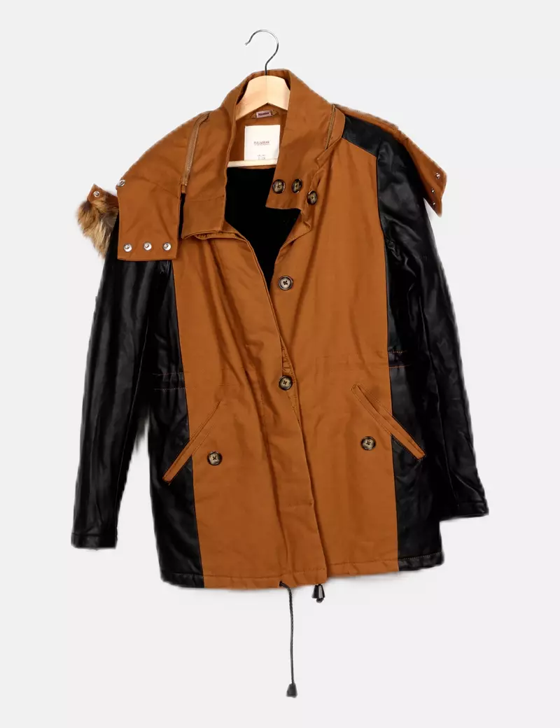 Pull&Bear Parka marrón causal