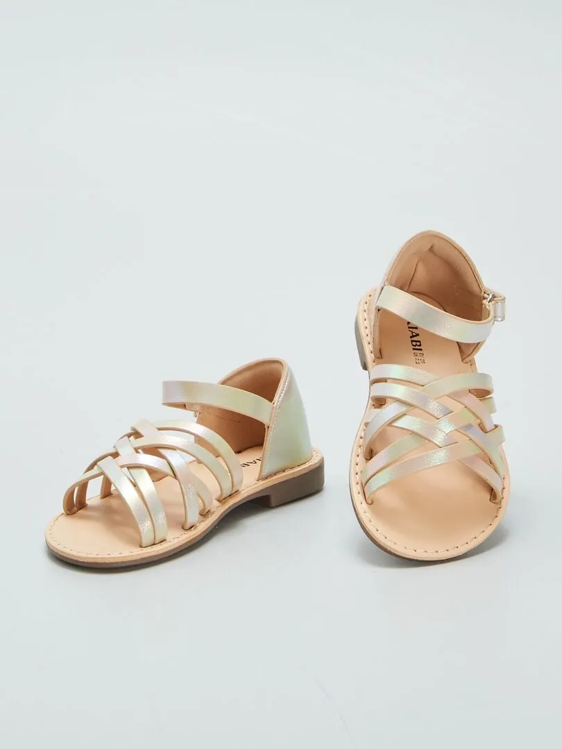 Sandalias irisadas - AMARILLO