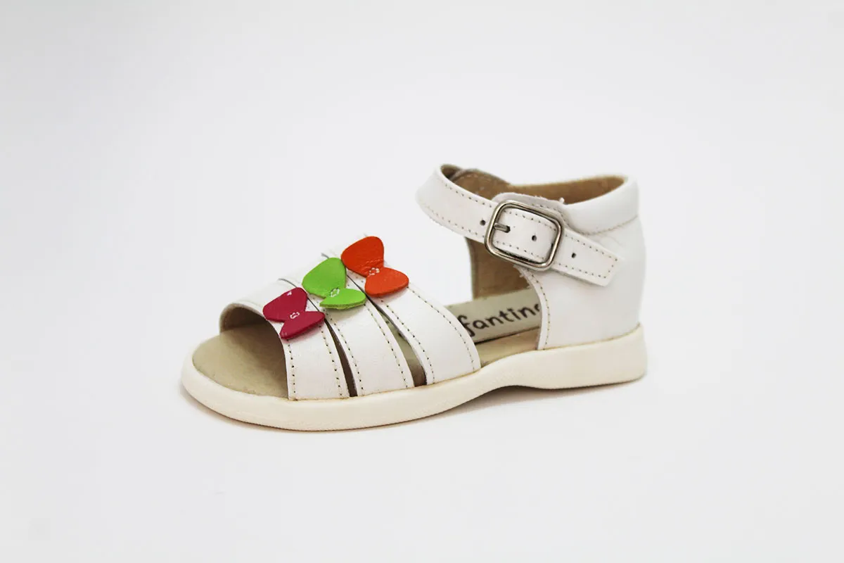 Sandalias lazos multicolor niña