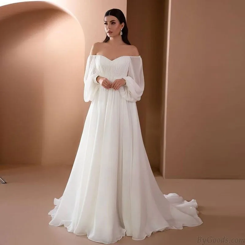 Sexy White Long Sleeve Bodycon Dress Off Shoulder Backless Princess Prom Dress Evening Strapless Maxi Dress