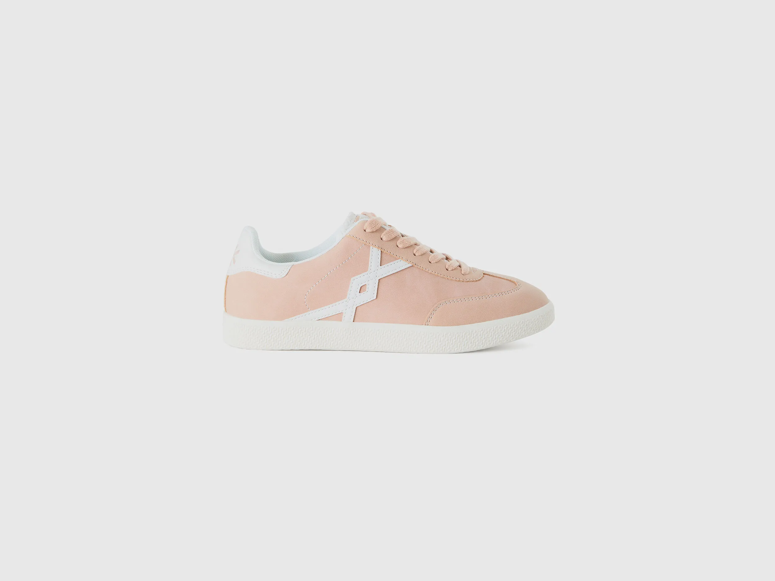 Sneakers bajas en tela de efecto piel