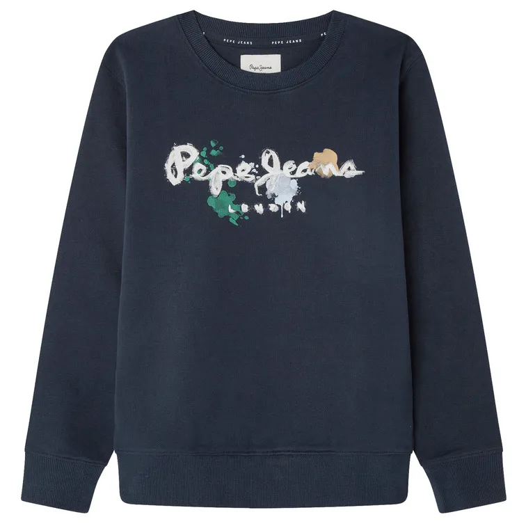 SUDADERA CUELLO REDONDO CON LOGO NIÑO PEPE JEANS