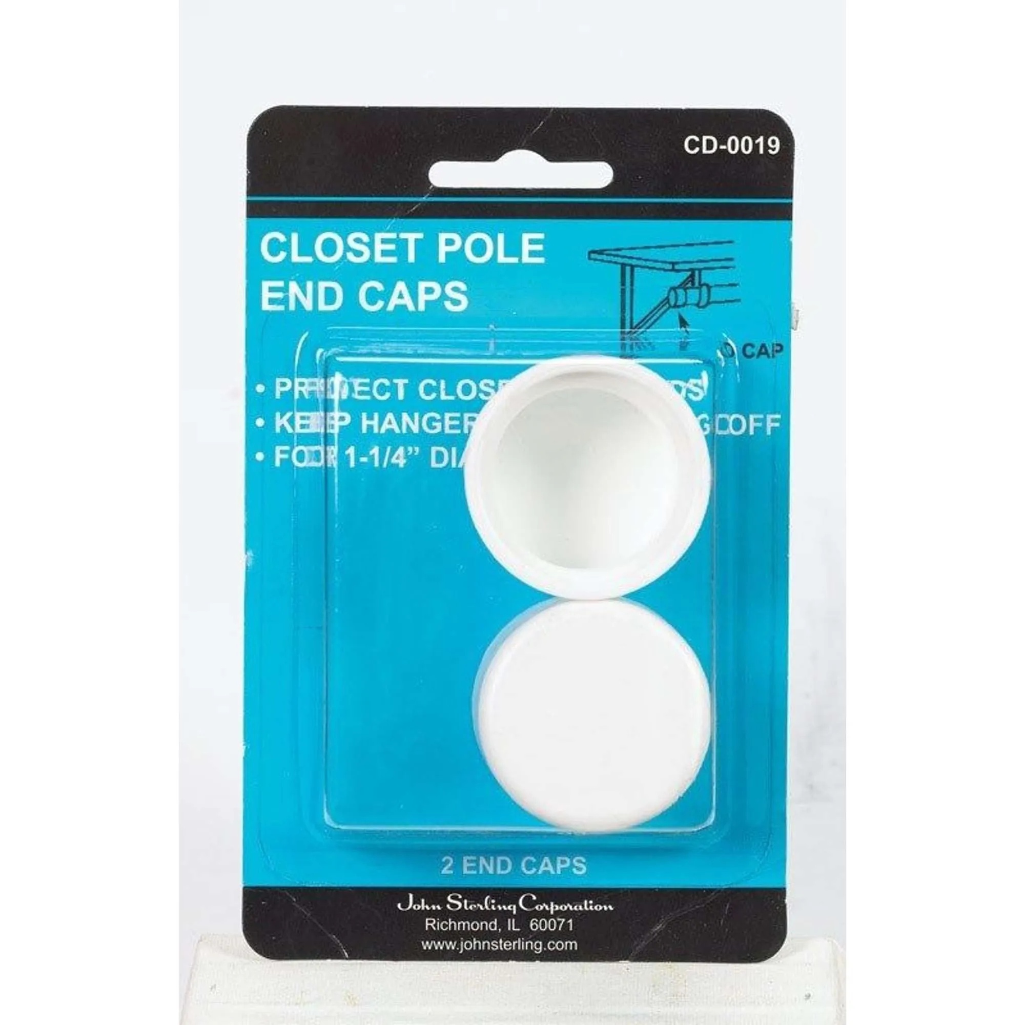 Tapones para Barra de Closet de 1-1/4" x 2"