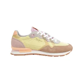 Tenis Pepe Jeans Mujer Brit Print Dana W Amarillo - Blanco