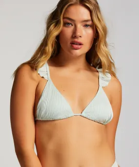 Top de bikini triangular Fiji - Azul