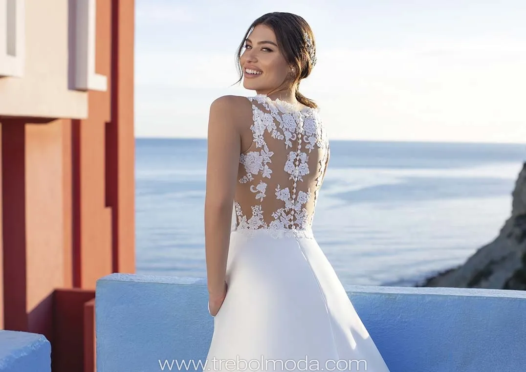 Vestido de novia mikado