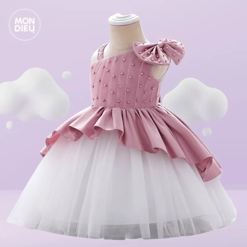 Vestido Paulina color rosa fuerte para niñas