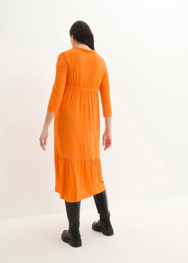 Vestido premamá naranja oscuro