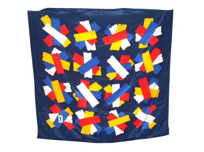 Yves Saint Laurent Bufanda de seda Multicolor 