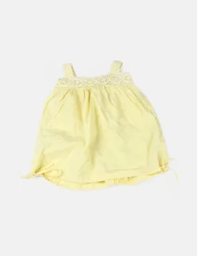 Zara Vestido amarillo combinado